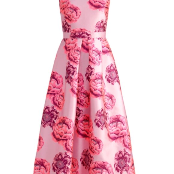 Alice+Olivia CHERRA EMBELLISHED NECK MIDI DRESS Size 8 NWT. - Picture 5 of 6